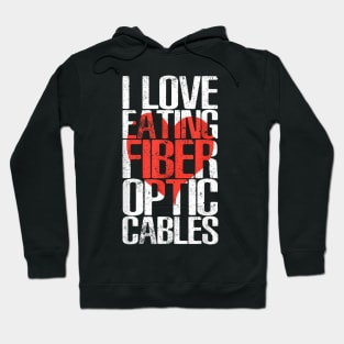 Eating Fiber Cables Tech Humor Geeky Hoodie